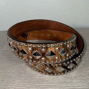 Ranger Belt Company Cowhide Leather Studded Belt WB465 size 38